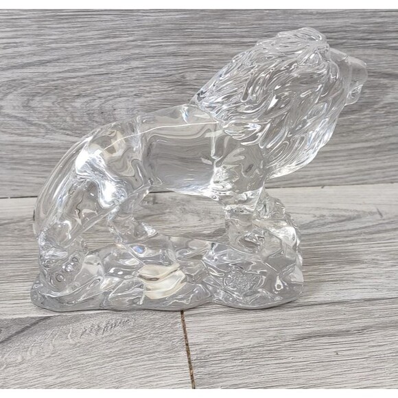 LION Princess House Wonders Of The Wild 24% Lead Crystal Clear Made In Germany - Picture 3 of 9